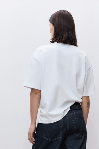 T-shirt coton oversize grossesse - Écru