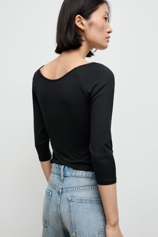 T-shirt manches trois - Noir