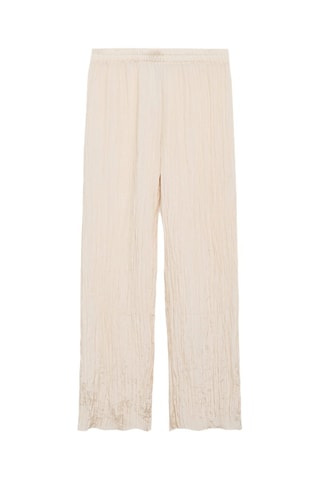Pantalon droit plissé - Beige