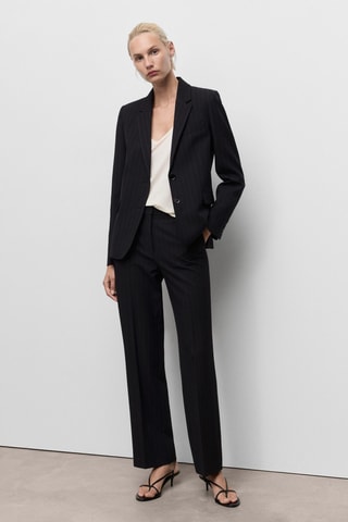 Pantalon de tailleur droit - Bleu marine