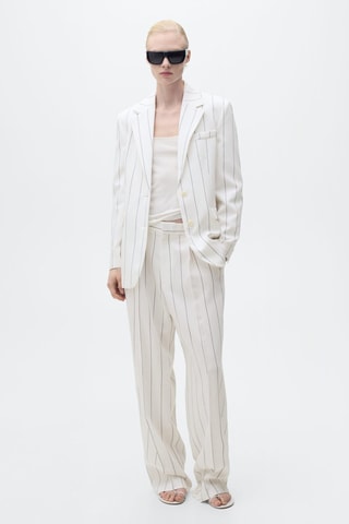 Blazer costume rayures - Blanc