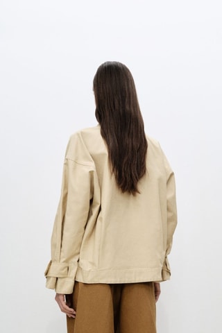 Trench court coton - Gris clair