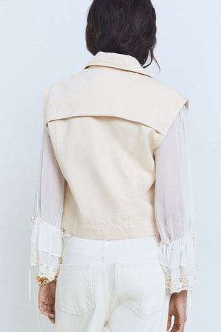 Gilet effet denim - Écru