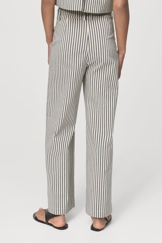 Pantalón rayas bolsillos - Crudo