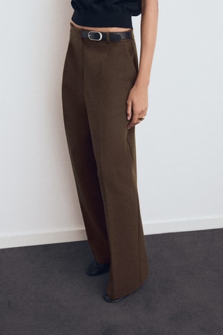 Pantalon combiné avec ceinture - Marron
