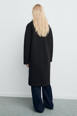 Manteau long combiné - Noir