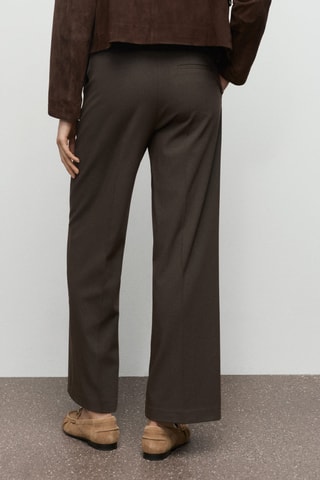 Pantalon droit crop taille normale - Kaki