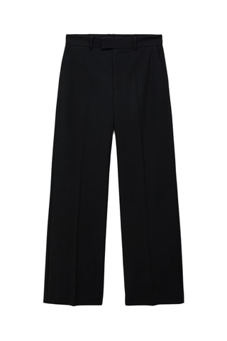 Pantalon droit crop taille normale - Noir