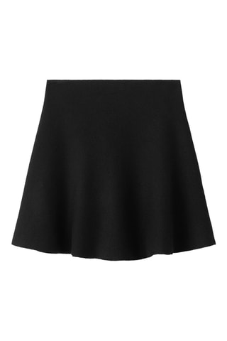 Jupe évasée maille - Noir