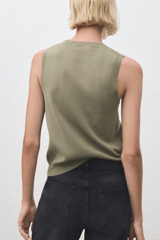 Top maille bretelles - Kaki