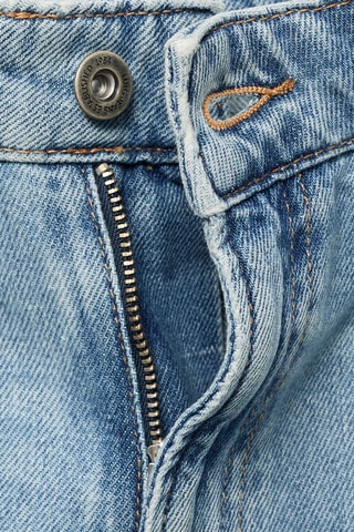 Jean large taille haute - Bleu