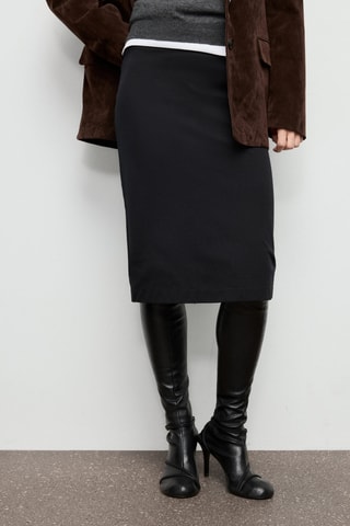 Jupe crayon midi - Noir