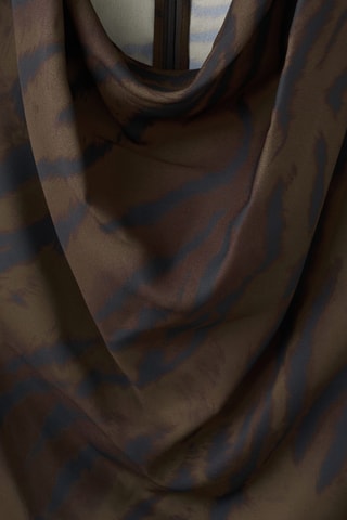 Blouse à imprimé animal avec col bénitier - Marron