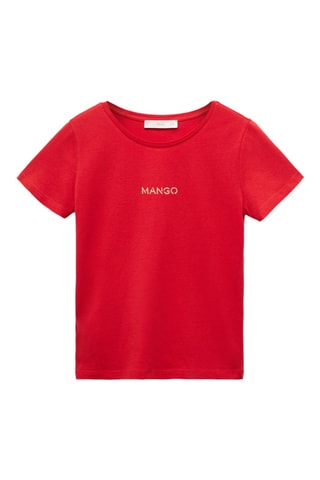 T-shirt logo en coton - Rouge