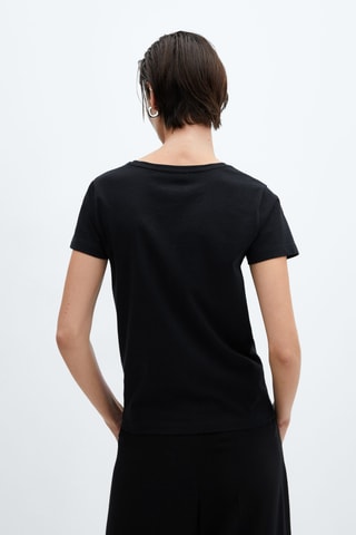 T-shirt logo en coton - Noir