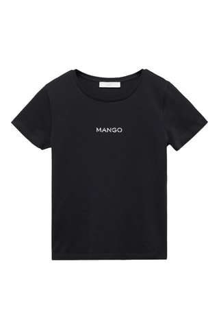 T-shirt logo en coton - Noir