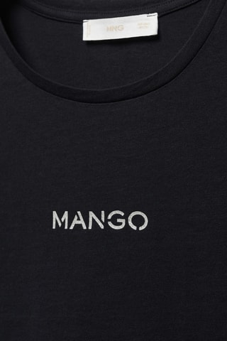 T-shirt logo en coton - Noir