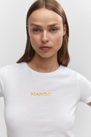 T-shirt logo métallisé - Blanc