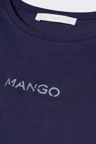 T-shirt logo métallisé - Bleu marine