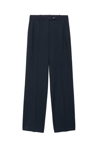 Pantalón de traje rayas finas - Azul marino
