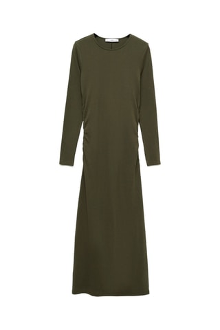 Robe midi coton - Kaki