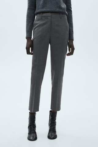 Pantalón skinny crop - Gris