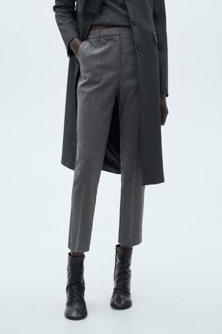 Pantalón skinny crop - Gris