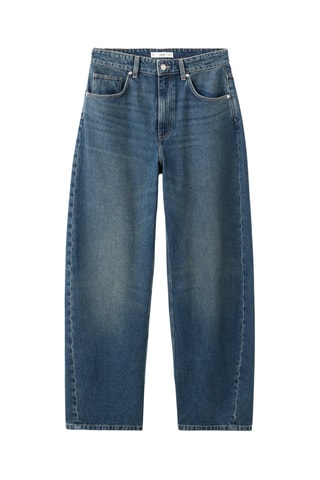 Jean barrel taille normale - Bleu foncé