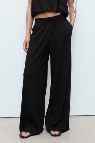 Pantalon droit maille fine - Noir