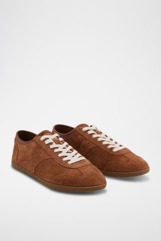 Tennis croûte de cuir - Marron