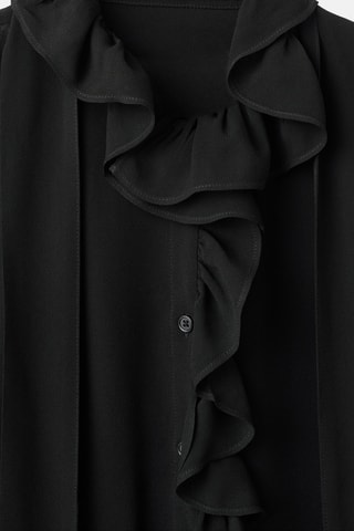 Blouse volants foulard - Noir