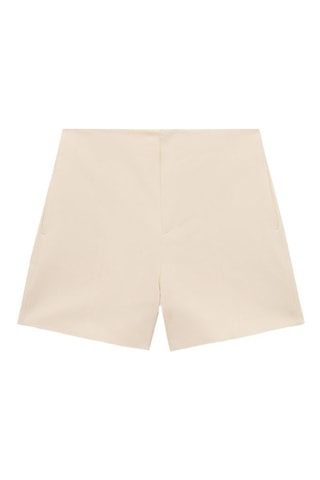 Short droit taille haute - Écru