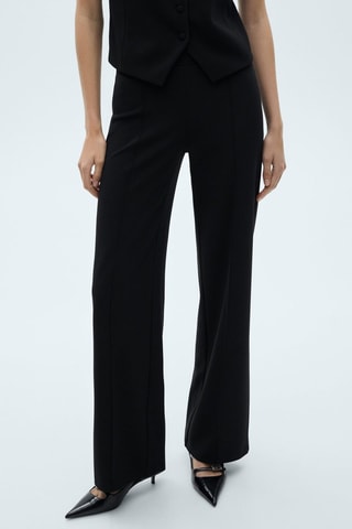 Pantalon droit maille - Noir