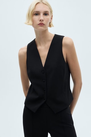 Pantalon droit maille - Noir