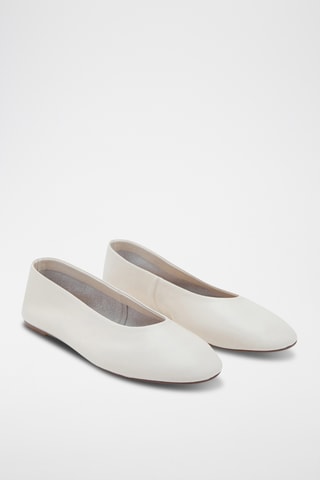 Ballerines cuir - Écru