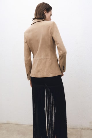 Blazer daim cintré - Marron