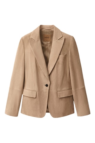 Blazer daim cintré - Marron