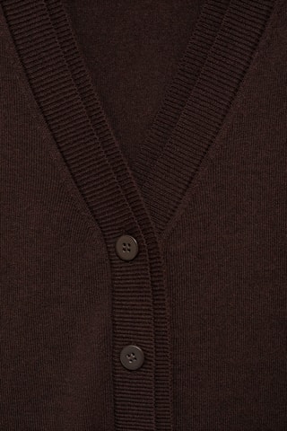Cardigan maille col V - Marron