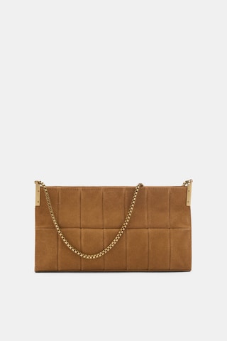 Sac baguette en suède - Marron