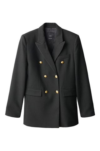 Blazer croisé double boutonnage - Noir