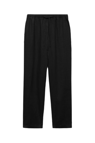 Pantalon droit lin - Noir