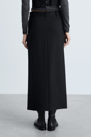 Jupe tailleur rayures tennis - Noir