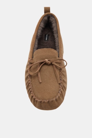 Mocassins cuir intérieur fourrure - Marron