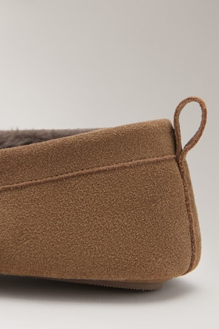 Mocassins cuir intérieur fourrure - Marron