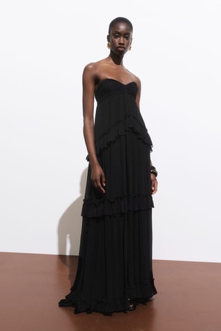 Maxi robe bustier - Noir
