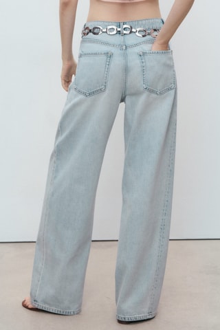 Jean barrel taille normale - Bleu clair
