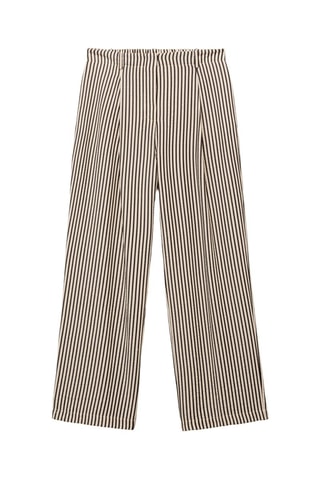 Pantalón rayas textura - Crudo
