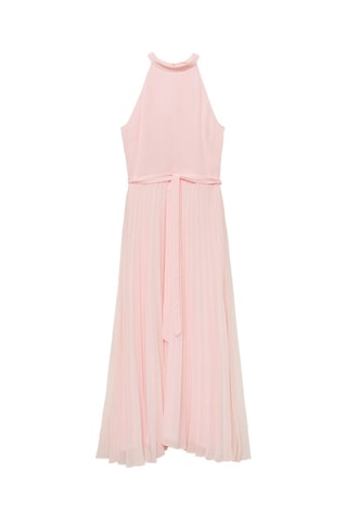 Robe plissée emmanchures américaines - Rose
