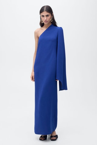 Robe longue manches cloche - Bleu