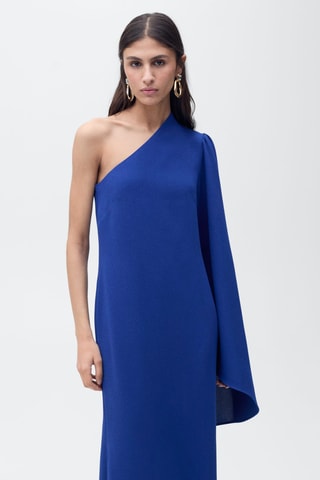 Robe longue manches cloche - Bleu